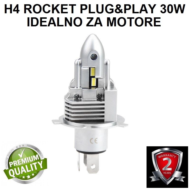 H4 CSP chip 8000LM ROCKET-series - ZA SREDNJE-*DUGO-MAGLENKE - PLUG&PLAY Beograd Zemun